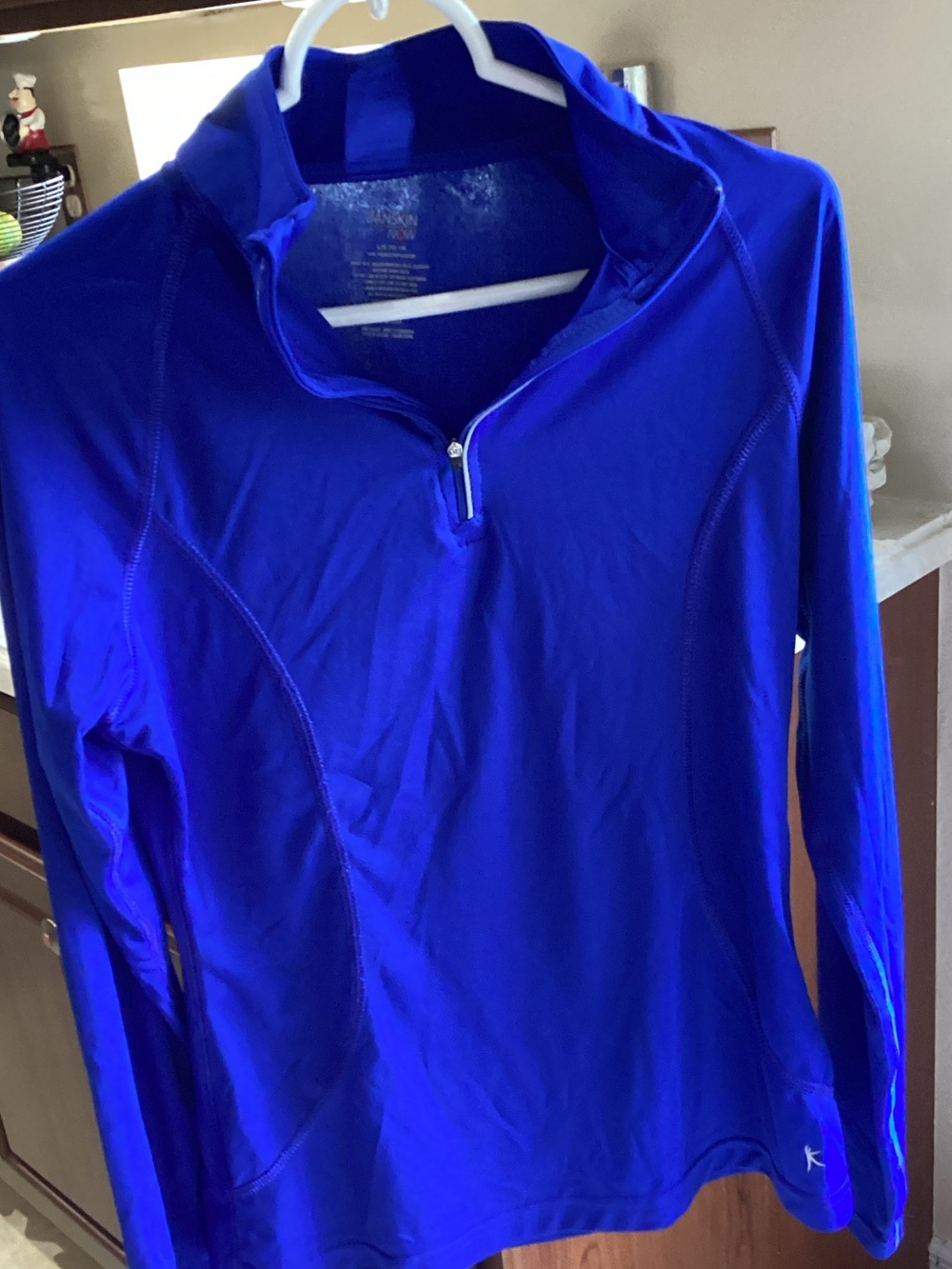 Danskin Now Royal Blue Long-Sleeve Quarter-Zip Top